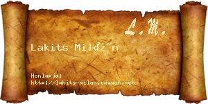 Lakits Milán névjegykártya