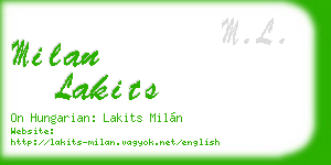milan lakits business card